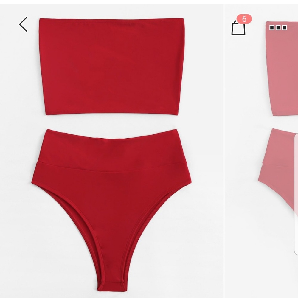 High Waist Bandeau Bikini Set